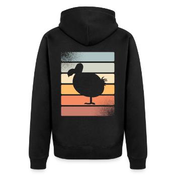 Dodo - Veste à capuche bio Premium Unisexe - noir - Dos - Nico (187cm)