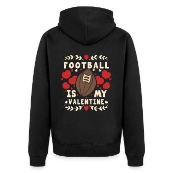 LE FOOTBALL est mon Valentin - Veste à capuche bio Premium Unisexe - noir - Dos - Nico (187cm)