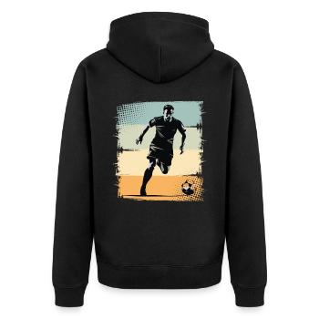 Football Joueurs de football - Veste à capuche bio Premium Unisexe - noir - Dos - Nico (187cm)