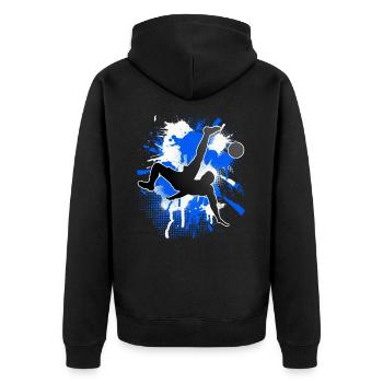 Soccer Soccer Players - Unisex Premium Organic Zip Hoodie - black - Back - Nico (187cm)