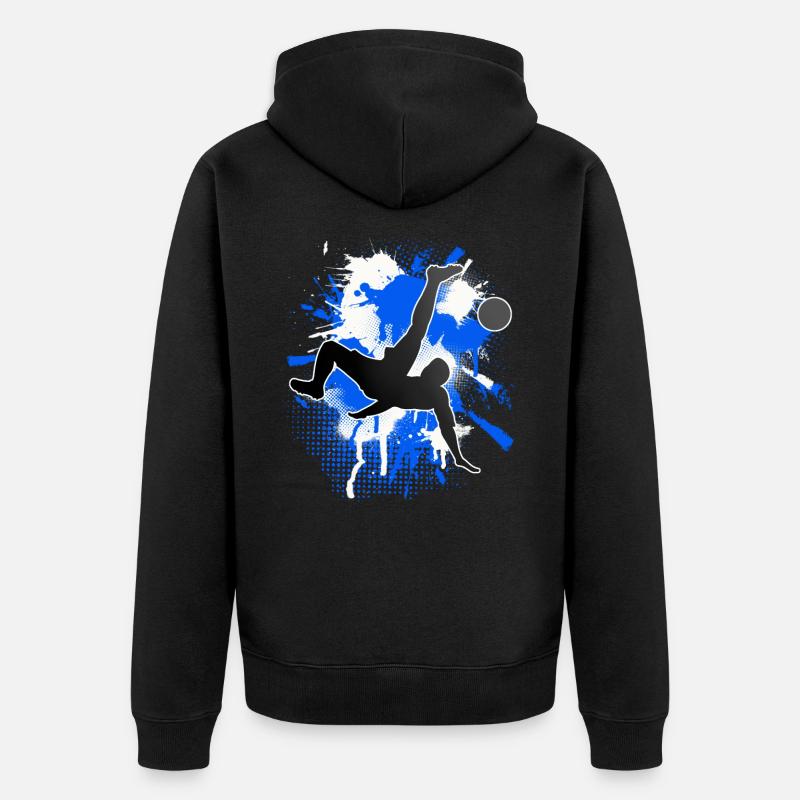 Joueurs de football - Veste à capuche bio Premium Unisexe - noir