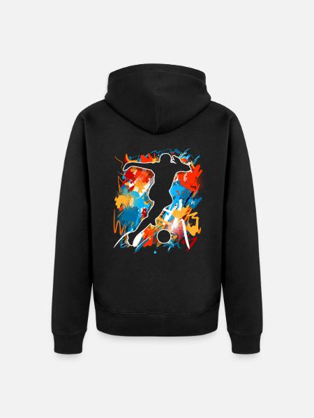Soccer Soccer Players - Unisex Premium Organic Zip Hoodie - black