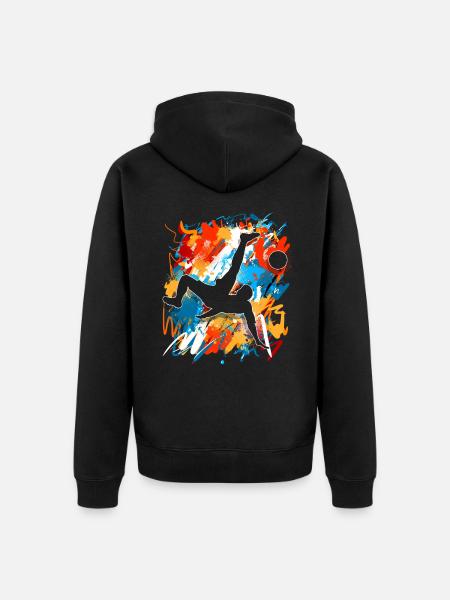 Soccer Soccer Players - Unisex Premium Organic Zip Hoodie - black