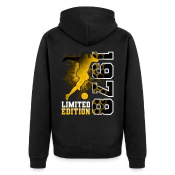 1978 Year of birth Birthday Football - Unisex Premium Organic Zip Hoodie - black - Back - Nico (187cm)