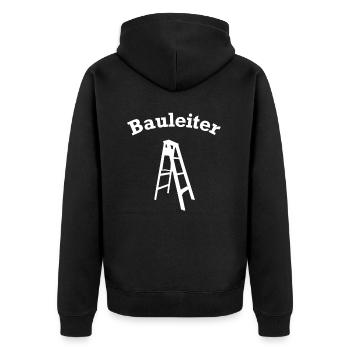 Site Manager Site Manager - Unisex Premium Organic Zip Hoodie - black - Back - Nico (187cm)
