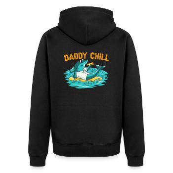 PAPA CHILL - Veste à capuche bio Premium Unisexe - noir - Dos - Nico (187cm)