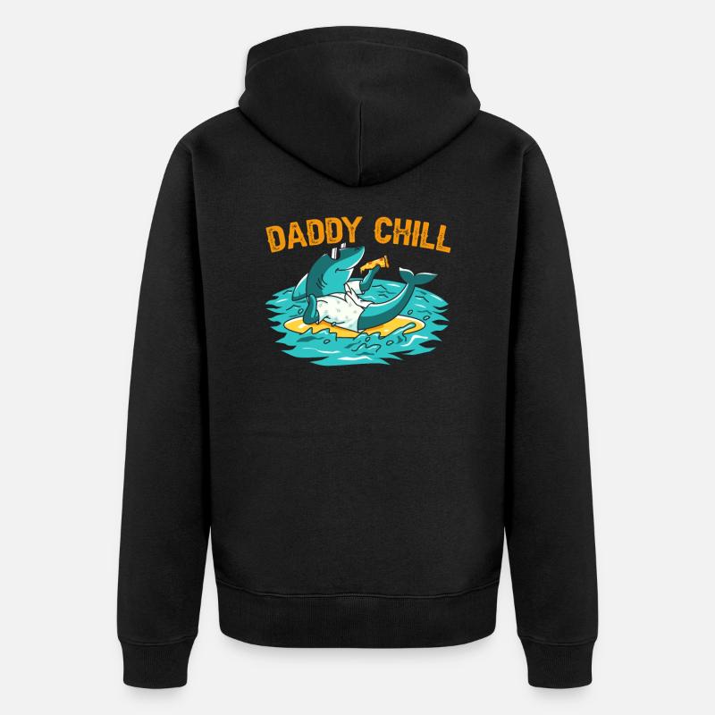 PAPA CHILL - Veste à capuche bio Premium Unisexe - noir