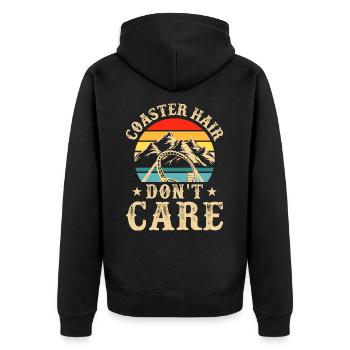 Montagnes russes - Veste à capuche bio Premium Unisexe - noir - Dos - Nico (187cm)