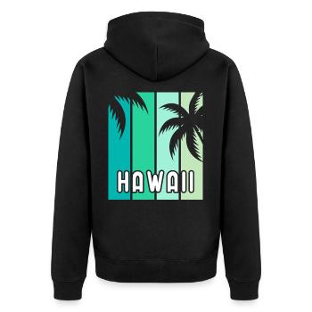Hawaï - Veste à capuche bio Premium Unisexe - noir - Dos - Nico (187cm)