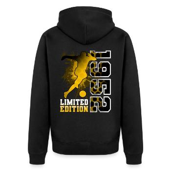 1952 Year of birth Birthday Football - Unisex Premium Organic Zip Hoodie - black - Back - Nico (187cm)