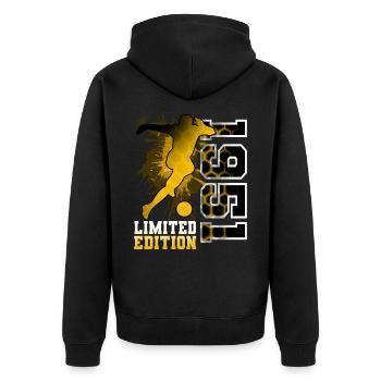 1951 Year of birth Birthday Football - Unisex Premium Organic Zip Hoodie - black - Back - Nico (187cm)