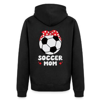 Maman de football - Veste à capuche bio Premium Unisexe - noir - Dos - Nico (187cm)