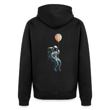 Ballon astronaute astronaute astronaute - Veste à capuche bio Premium Unisexe - noir - Dos - Nico (187cm)