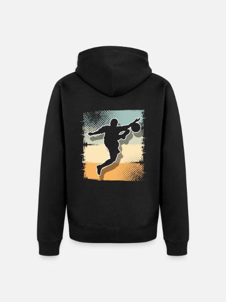 Fußball Fußballer - Unisex Premium Bio Zip Hoodie - Schwarz