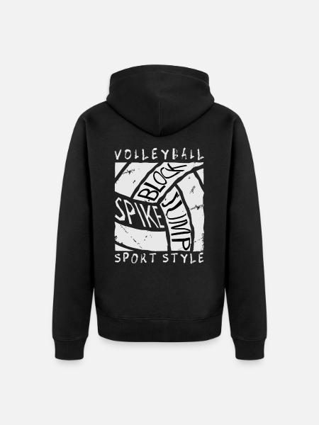 Volleyball - Unisex Premium Organic Zip Hoodie - black