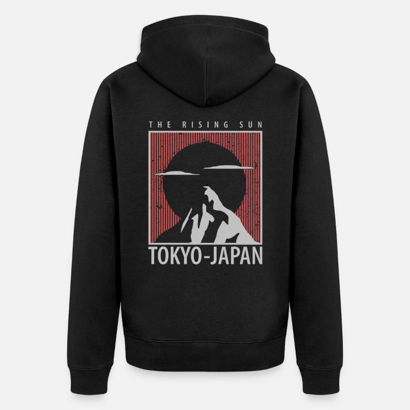Tokyo, Japon - Veste à capuche bio Premium Unisexe - noir