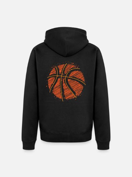 Basketball - Unisex Premium Bio Zip Hoodie - Schwarz