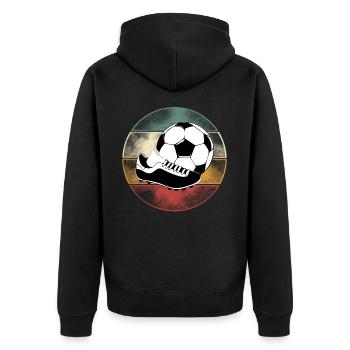 Soccer Soccer Players - Unisex Premium Organic Zip Hoodie - black - Back - Nico (187cm)