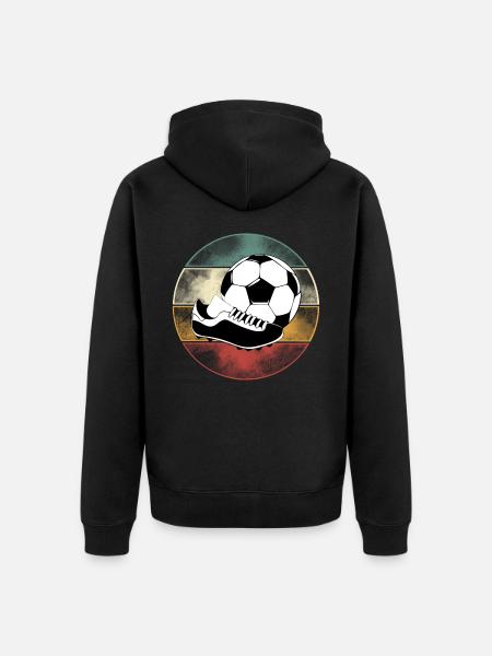 Fußball Fußballer - Unisex Premium Bio Zip Hoodie - Schwarz