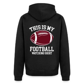 C’est mon maillot de spectateur de football - Veste à capuche bio Premium Unisexe - noir - Dos - Nico (187cm)