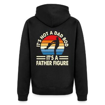 Papa Papa - Veste à capuche bio Premium Unisexe - noir - Dos - Nico (187cm)