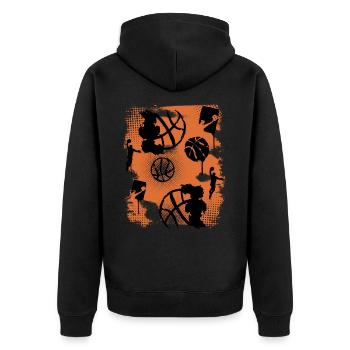 Basket-ball Basketteurs Joueurs - Veste à capuche bio Premium Unisexe - noir - Dos - Nico (187cm)