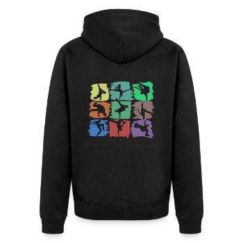 Breakdance and Breakdancer - B-Boying Gift - Unisex Premium Organic Zip Hoodie - black - Back - Nico (187cm)