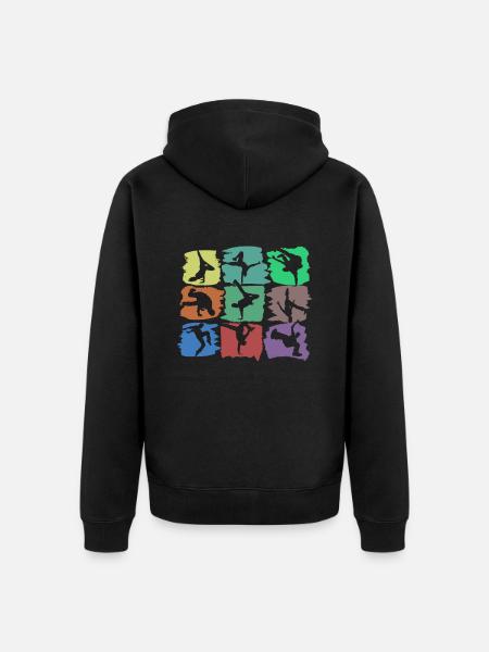 Breakdance und Breakdancer - B-Boying Geschenk - Unisex Premium Bio Zip Hoodie - Schwarz
