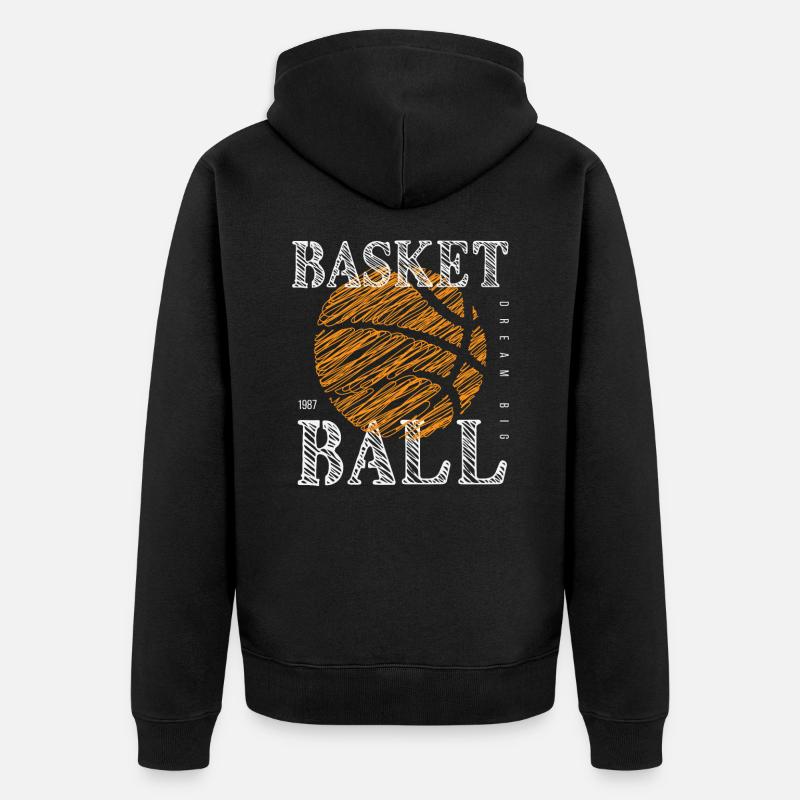 Basket-ball Basketteurs Joueurs - Veste à capuche bio Premium Unisexe - noir