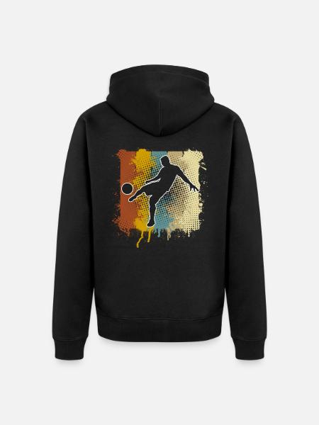 Soccer Soccer Players - Unisex Premium Organic Zip Hoodie - black