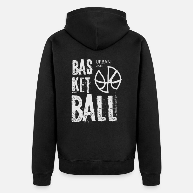 Basket-ball Basketteurs Joueurs - Veste à capuche bio Premium Unisexe - noir