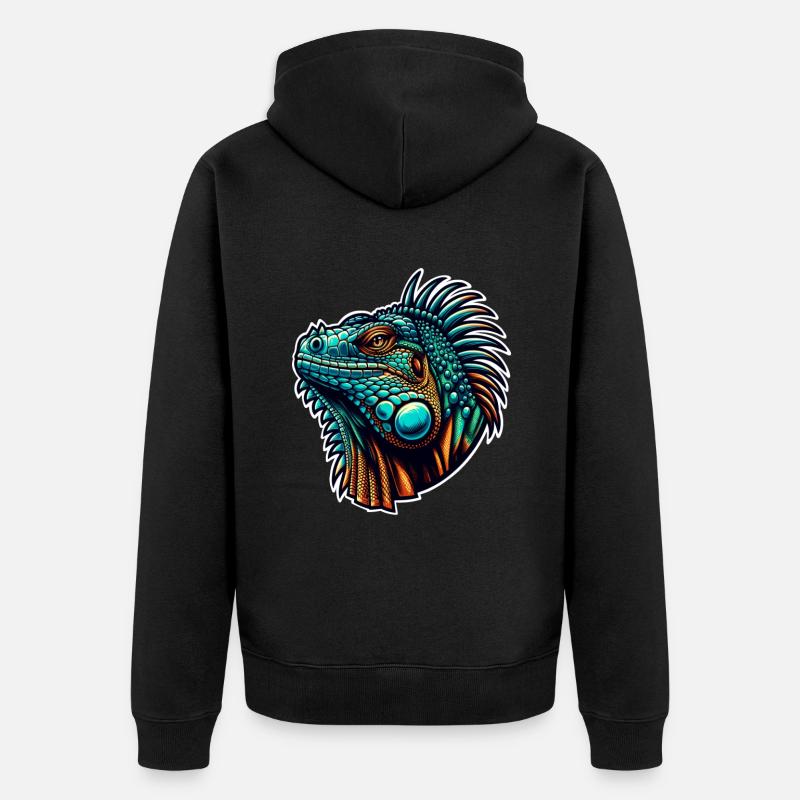 Iguane - Veste à capuche bio Premium Unisexe - noir