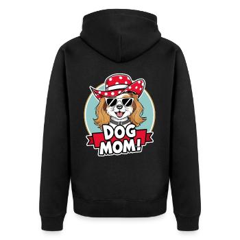 Chien mignon avec chapeau et lunettes de soleil amoureux des chiens - Veste à capuche bio Premium Unisexe - noir - Dos - Nico (187cm)