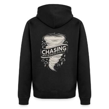 Tornade Twister Chasseur Météorologue - Veste à capuche bio Premium Unisexe - noir - Dos - Nico (187cm)