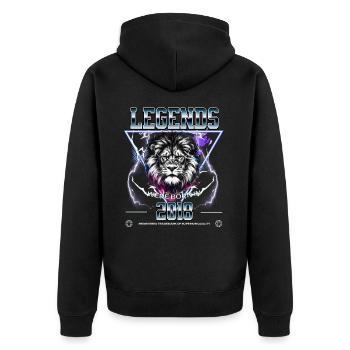 2018 Anniversaire année de naissance Lion - Veste à capuche bio Premium Unisexe - noir - Dos - Nico (187cm)