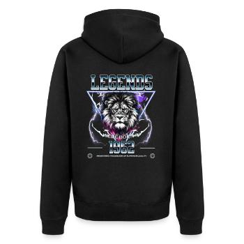 1962 Anniversaire Année de naissance Leo - Veste à capuche bio Premium Unisexe - noir - Dos - Nico (187cm)