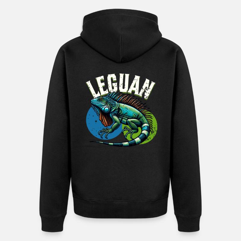 Iguane - Veste à capuche bio Premium Unisexe - noir