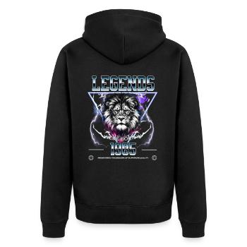 1985 Anniversaire Année de naissance Leo - Veste à capuche bio Premium Unisexe - noir - Dos - Nico (187cm)
