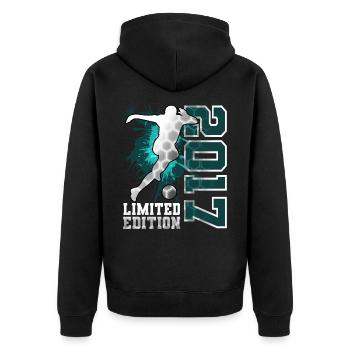 2017 Football Limited Edition Birthday - Unisex Premium Organic Zip Hoodie - black - Back - Nico (187cm)