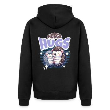 Câlins de hérisson - Veste à capuche bio Premium Unisexe - noir - Dos - Nico (187cm)