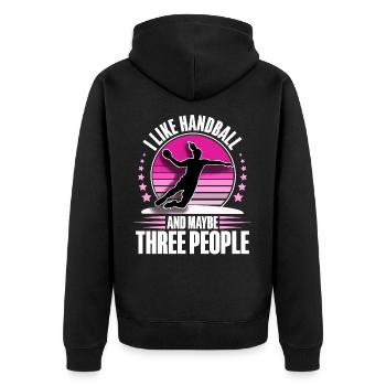 Handball handball joueur de handball - Veste à capuche bio Premium Unisexe - noir - Dos - Nico (187cm)
