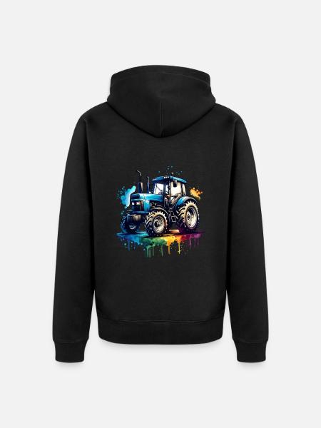 Traktor - Unisex Premium Bio Zip Hoodie - Schwarz
