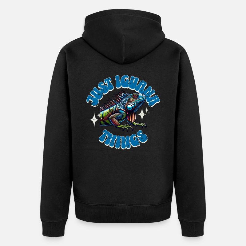 Iguane - Veste à capuche bio Premium Unisexe - noir