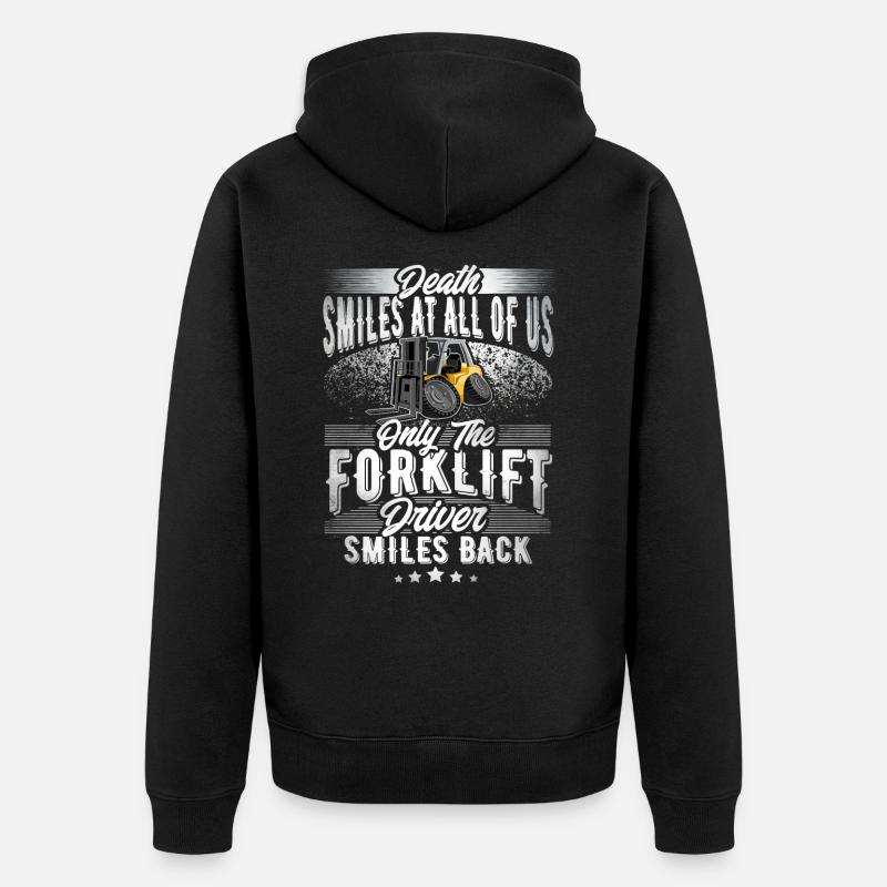 Staplerfahrer - Unisex Premium Bio Zip Hoodie - Schwarz