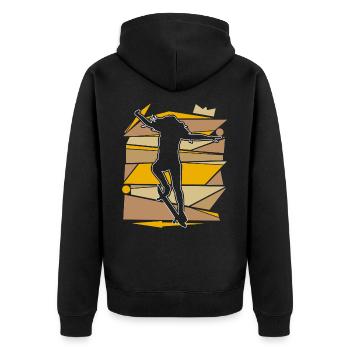 Skater Skateboard - Veste à capuche bio Premium Unisexe - noir - Dos - Nico (187cm)
