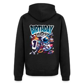 Astronaute 1er anniversaire Espace - Veste à capuche bio Premium Unisexe - noir - Dos - Nico (187cm)
