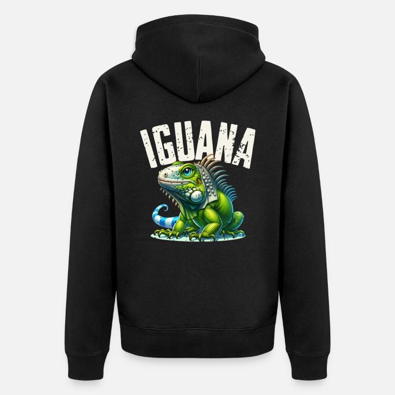 Iguane - Veste à capuche bio Premium Unisexe - noir