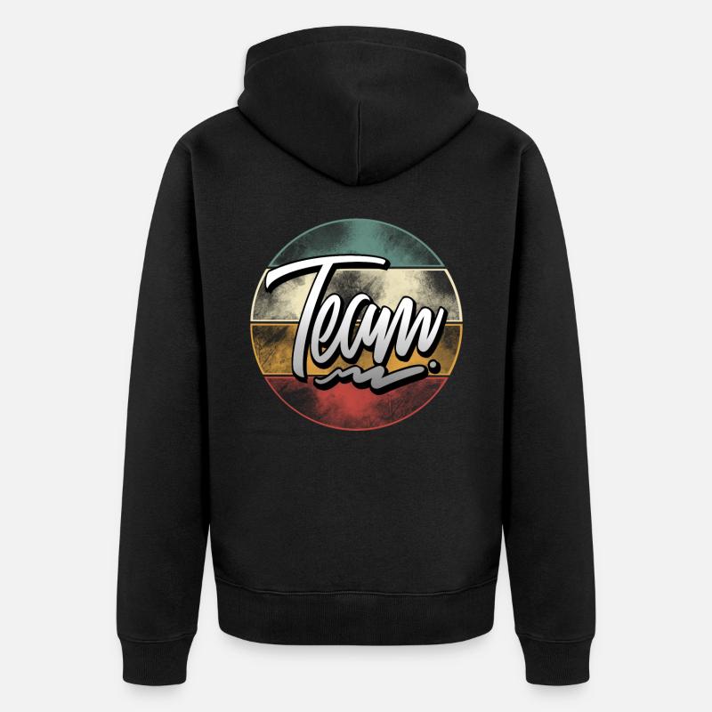 équipe - Veste à capuche bio Premium Unisexe - noir