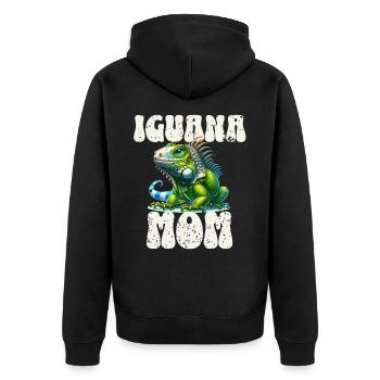 Iguane - Veste à capuche bio Premium Unisexe - noir - Dos - Nico (187cm)