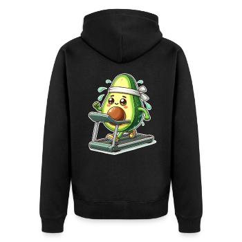 Tapis roulant Avocado - Veste à capuche bio Premium Unisexe - noir - Dos - Nico (187cm)